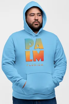 

Angemiel Wear Palm Florida Blue Men 'S Hooded Sweatshirt