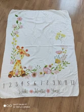 Manta para bebé, manta para envolver el crecimiento mensual del registro, utillaje de fotografía