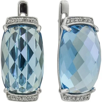 

Aloris earrings with Topaz and diamonds in white gold