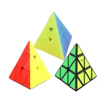 Iq-кубики QiYi QiMing Пирамида 3x3 куб высокое Скорость куб головоломка магический Профессиональный обучающие и развивающие Кубик Рубика детские игрушки