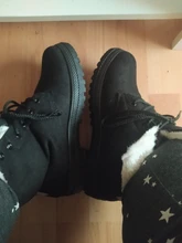 Las mujeres invierno Botas botines de Mujer invierno zapatos de Mujer Botas para la nieve Botas Mujer caliente de la felpa zapatos de Mujer de talla grande 44