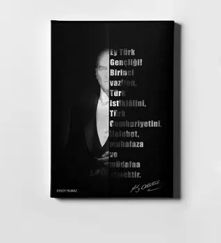 

Personalized Ataturk Canvas Print (50x70 cm.) 24 reliable Quality Cost Effective Homeland Love Home Business Office Decoration