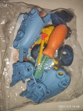 Conjunto de dinosaurios de juguete para niños, tuerca de tornillo de combinación, juguetes educativos de bloques con montaje, regalo