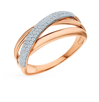 

Gold ring with diamonds sunlight sample 585