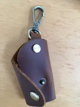 Keychain-Pouch Genuine-Leather Key-Bag Mini-Key Fashion Package Waist-Hanging Creative