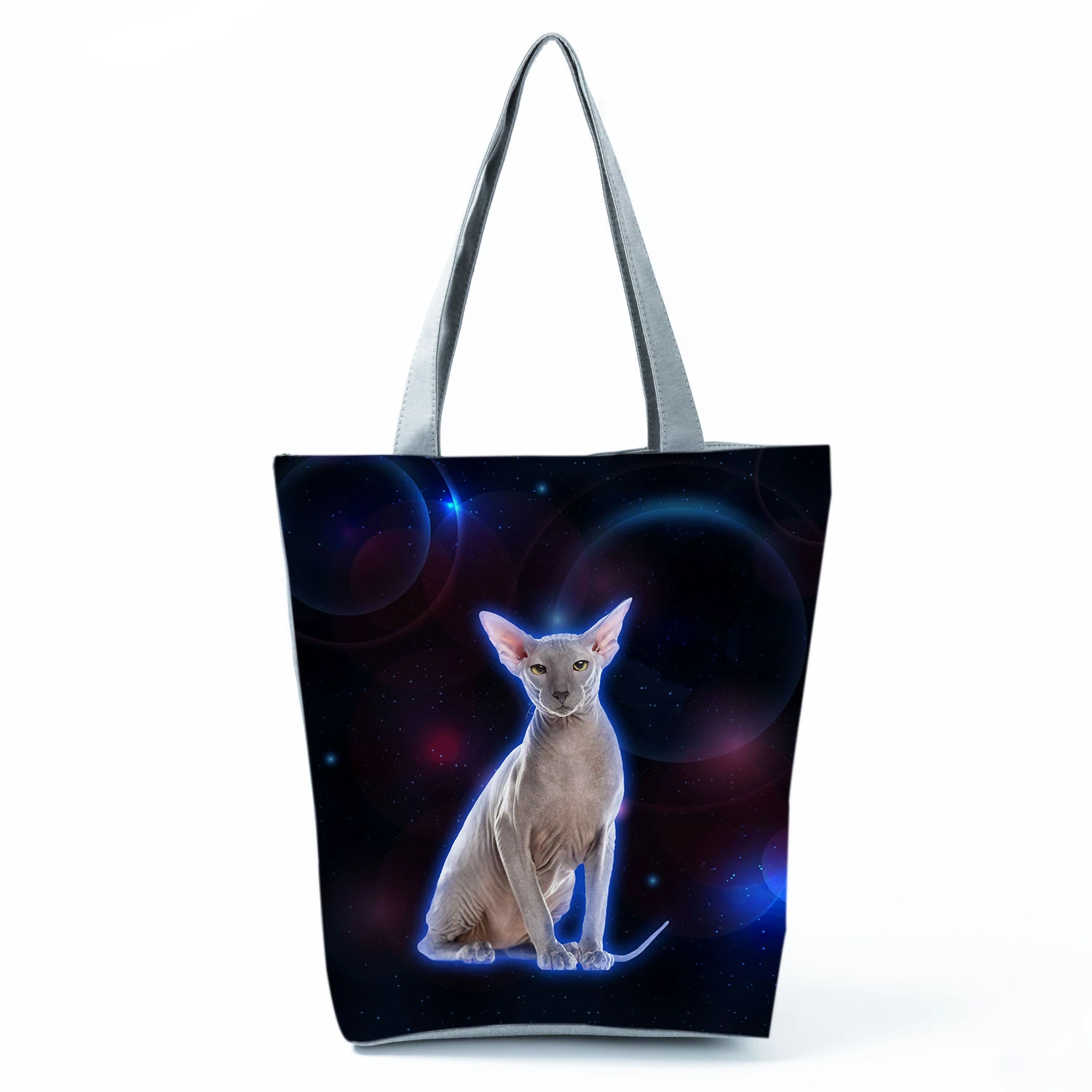 women's bags near me Pretty Fashion Shoulder Bag Starry Sky Cat Printed Handbags Eco Friendly Tote Bag High Capacity Travel Bag Portable Shopping Bag wristlet wallet