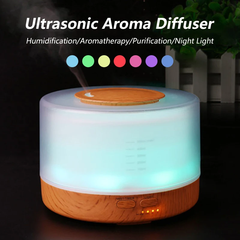 Home Wood grain Aromatherapy Air Humidifiers Diffuser For Home Dampener Aroma Oil Essences Oils