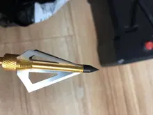 Puntas de arquería caza con punta de flecha, punta de flecha, arco blanco, accesorios de tiro, afilado, fijo, 3 hojas, 100 granos, 1 Uds.