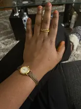 Anillo de cadena gruesa de 6mm de grosor para mujer y niña, sortija con eslabones cubanos rellenos de oro de acero inoxidable, anillo elegante