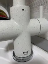 Tap Faucet-Mixer Sink Water-Purification Frap Dual-Handle Black Kitchen Rotation Letter-Design