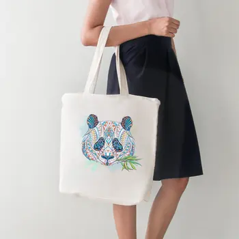 

Angemiel Bag Herb Chews Blue Tone Panda Big Shopping Beach Tote Bag