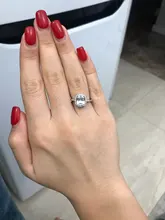 CC Anillos para las mujeres de la Boda nupcial Anelli joyería de moda anillo de compromiso de oro blanco Anillos de Color CC595