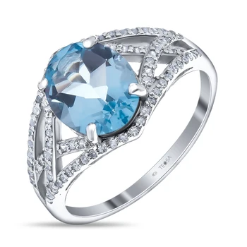 

Silver ring with Topaz