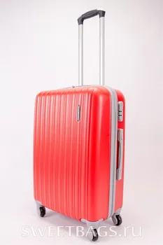 

Suitcase medium ABS TT (vert strips) red SF
