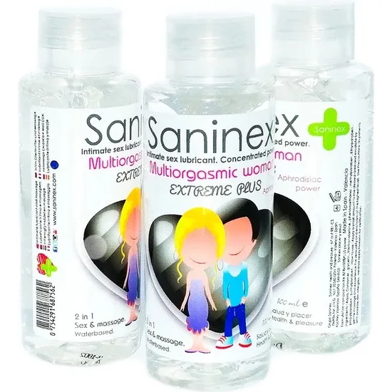 Saninex Multiorgasmic женщина Экстрим плюс 100 мл дискретный материал антибактериальный стимулятор для пар