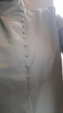 Turtleneck Blouse Puff-Sleeve White Shirt Ladies Top OOTN Office Elegant Casual Solid