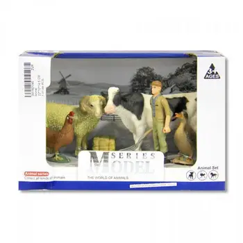 

Assortment farmer with toy animals articles created Manual