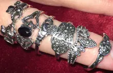 Docona-Conjunto de Anillos para nudillos geométricos Vintage para mujer, diamantes de imitación, conjunto de Anillos Midi, joyería para fiesta, accesorios