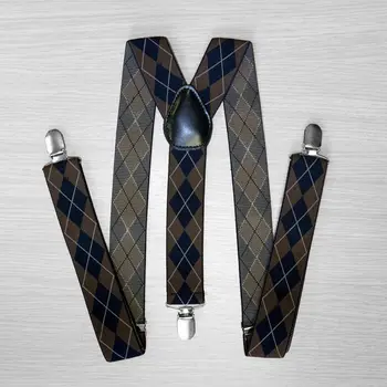 

Suspenders for trousers wide (3.5 cm, 3 clips, Brown) 54166