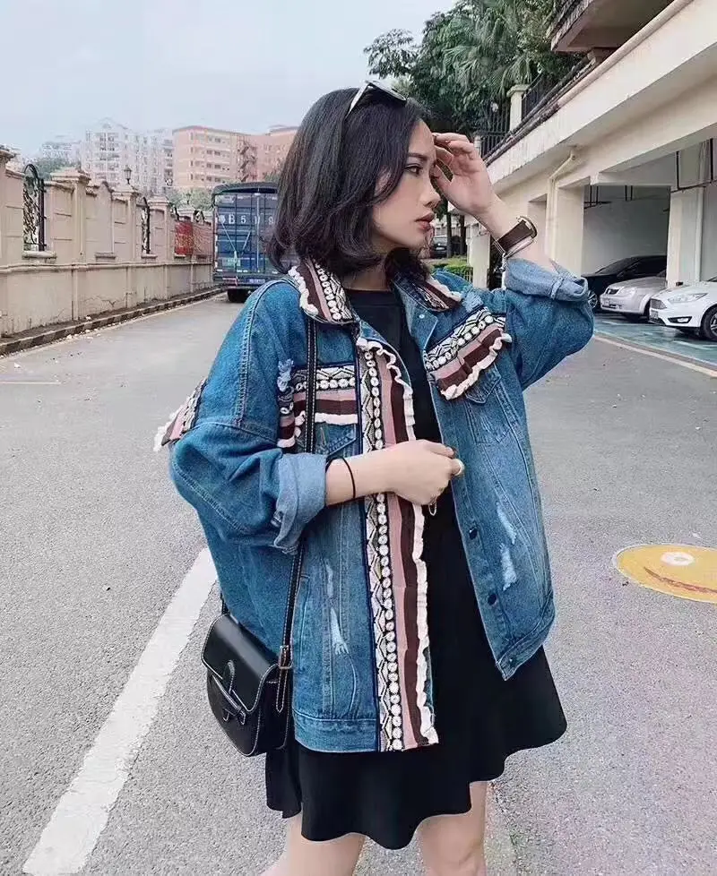 Джинсовая куртка женская xintiandi chaqueta mujer готическая одежда джинсовая шерстяная куртка уличная