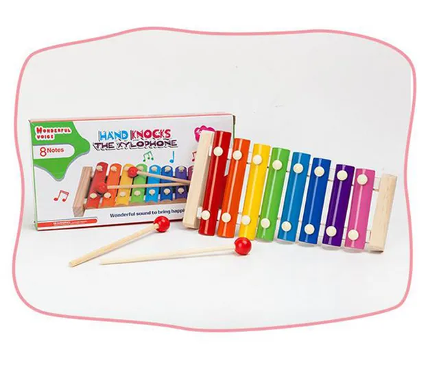 Baby Music Instrument Toy Wooden Xylophone Infant Musical Funny Toys For Baby Girls Educational Toys Baby Boys Xylophone Gifts 3