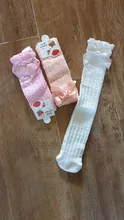 Calcetines hasta la rodilla para niñas de 1 a 6 años, calentadores de piernas de princesa, lazo de encaje, algodón, sólido, tubo largo