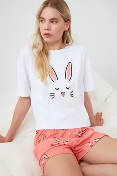 

Trendyol Rabbit Pattern Knitted Pajamas Set THMAW21PT0329