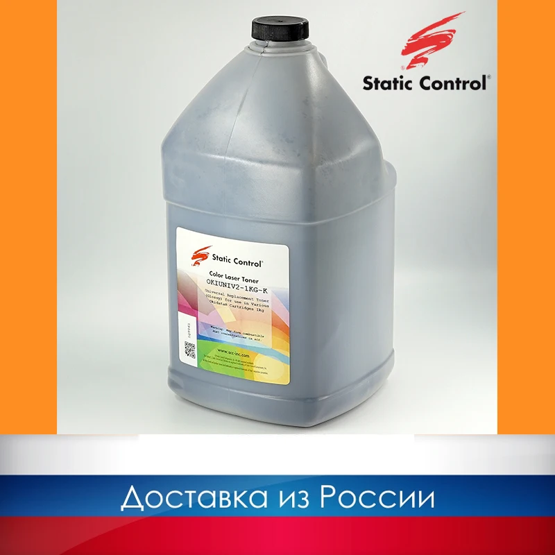 Тонер OKI C610/C810/C830 Black глянец 1кг/фл. Static Control | Компьютеры и офис