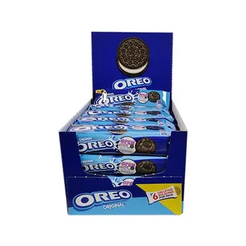 

Oreo classic box with 20 packs 6 cookies each. Format momentum.