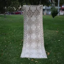 Первая половина 20 Cty марокканский парикмахерский стиль винтажный ковер 2'11'' X 9'1''