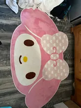 Alfombra de My Melody de dibujos animados para el hogar, Felpudo de piel suave de 100x160CM con diseño de Anime para dormitorio de niñas y sala de estar