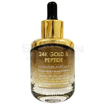 

Ampoule serum for face with gold and peptides farmstay 24 k gold and peptide signature ampoule