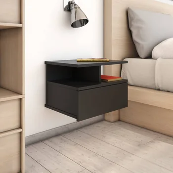 

Bedside Cabinet black 40x31x27 cm in particleboard tables