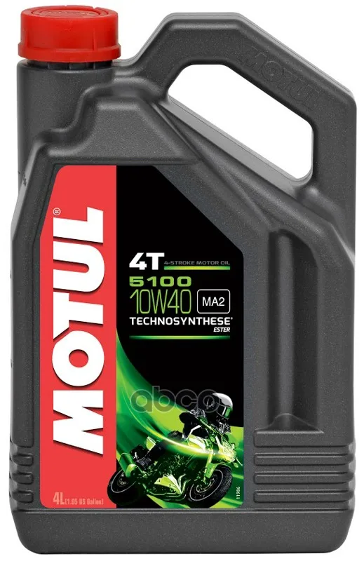 MOTUL Масло Моторное Для Мотоциклов 10w40 Motul 4л Полусинтетика 5100 4t Motul 104068