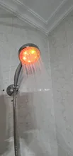 Cabezal de ducha LED que cambia de 7 colores, boquilla de ahorro de agua de lluvia redonda automática, RC-9816, accesorio de baño