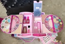Caja de maquillaje de frozen de la princesa de Disney, juguetes cosméticos para niños, bolso seguro y no tóxico, juguetes de maquillaje solubles en agua