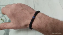 Pulsera de cuentas estilo tibetano para hombre, brazalete de abalorios, piedra de luna, diseño lava, buda, budista, chacras