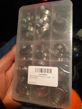 Abrazaderas de manguera continua de una sola oreja, 45/80-5,8mm, abrazaderas de manguera de acero inoxidable 23,5, anillos de fijación de pulgada para sellado de tipos de manguera, 304 Uds.