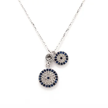 

925 Sterling Silver Evil Eye Detailed Evil Eye necklace