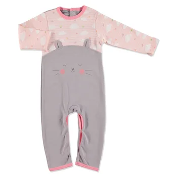 

ebebek Bambaki Scout Cat Baby Girl Footless Romper