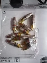 Conector macho RCA sin soldadura, adaptador de enchufe para enchufe de Cable de Audio, vídeo, CCTV, cámara, sin soldadura, alta cantidad, 1/4/10 Uds.