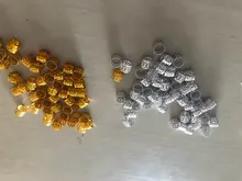 Alileader-Cuentas de tubo para trenzas, anillos de plata dorada para joyería, anillo de cuentas rastas ajustables, esposas trenzadas, cuentas huecas para el pelo