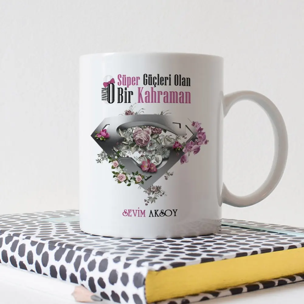 Personalized Mom A Hero Design White Mug Cup | Дом и сад