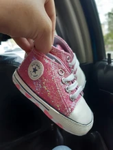 Zapatillas deportivas de lona para bebés, zapatos para recién nacidos, de primeros pasos, antideslizantes de suela blanda