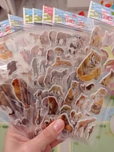 Pegatinas con dibujos animados en 3D para niños, 10 hojas diferentes, divertido para juguete álbum de recortes, teléfono, portátil, regalos, animales, tigre