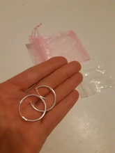 OMHXZJ-pendientes de aro de Plata de Ley 925 para mujer, mujer, niña, fiesta, boda, hombre, Simple y redondo, EA450, venta al por mayor