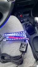 Tira de luces LED RGB con control remoto por voz para coche, diseño Interior, decorativa, Ambiental dinámico