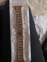 Correa de diamante para Apple Watch SERIE DE gomillas 6, 5, 4, 3, 2, 1, mujer, iWatch 6, 44MM, 40MM, 42MM, 38MM, pulsera de acero inoxidable