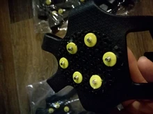 1 par S-XXL 10 pendientes Anti-Skid hielo de nieve escalada zapatos picos agarres para hielo tacos crampones invierno escalada antideslizante cubierta de zapatos