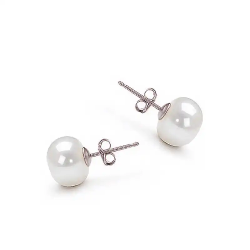 

Merve Silver Silver Studded Pearl Earrings